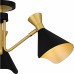 Arden 3-Light Matte Black Semi-Flush Mount