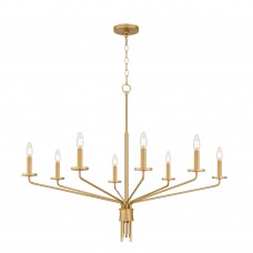 Alexander 8-Light Brushed Gold Chandelier