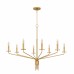 Alexander 8-Light Brushed Gold Chandelier