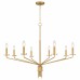 Alexander 8-Light Brushed Gold Chandelier