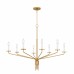 Alexander 8-Light Brushed Gold Chandelier
