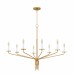 Alexander 8-Light Brushed Gold Chandelier