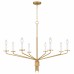 Alexander 8-Light Brushed Gold Chandelier