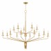 Alexander 15-Light Brushed Gold Chandelier