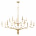 Alexander 15-Light Brushed Gold Chandelier