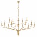 Alexander 15-Light Brushed Gold Chandelier