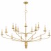 Alexander 15-Light Brushed Gold Chandelier
