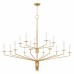 Alexander 15-Light Brushed Gold Chandelier