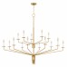 Alexander 15-Light Brushed Gold Chandelier