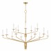 Alexander 15-Light Brushed Gold Chandelier