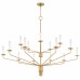 Alexander 15-Light Brushed Gold Chandelier