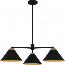 Alscott 3-Light Matte Black Chandelier