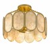 Amalia 3-Light Light Gold Semi-Flush Mount