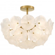 Audrey 4-Light Brushed Gold Semi-Flush Mount