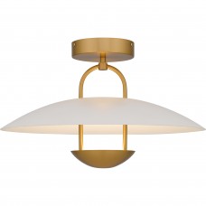 Bingham Brushed Gold Semi-Flush Mount
