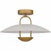 Bingham Brushed Gold Semi-Flush Mount