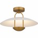 Bingham Brushed Gold Semi-Flush Mount