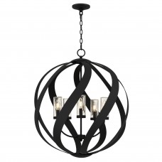 Blacksmith 5-Light Earth Black Pendant Light