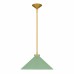 Bradbury 1-Light Brushed Gold Pendant Light with Light Green Shade