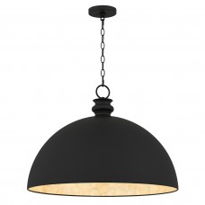 Braylon 1-Light Matte Black Pendant Light