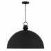 Braylon 1-Light Matte Black Pendant Light