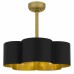 Balsam 5-Light Matte Black Ceiling Fan Light