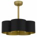 Balsam 5-Light Matte Black Ceiling Fan Light