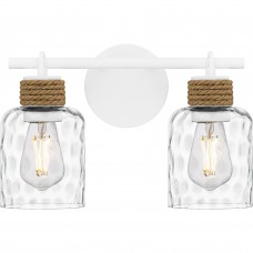 Baltic 2-Light Matte White Bath Light
