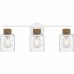Baltic 3-Light Matte White Bath Light