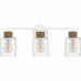Baltic 3-Light Matte White Bath Light