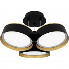 Byrnes Matte Black Semi-Flush Mount