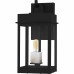 Carmen 1-Light Matte Black Outdoor Wall Lantern