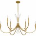 Cecily 9-Light Brushed Gold Chandelier