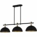 Cleo 3-Light Matte Black Linear Chandelier