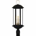 Crestfield 3-Light Matte Black Outdoor Post Lantern