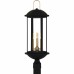 Crestfield 3-Light Matte Black Outdoor Post Lantern