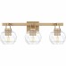 Celina 3-Light Bronze Gold Bath Light