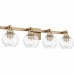 Celina 4-Light Bronze Gold Bath Light