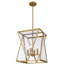Clovis 4-Light Brushed Weathered Brass Pendant Light