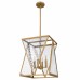 Clovis 4-Light Brushed Weathered Brass Pendant Light
