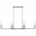 Cruz 6-Light Brushed Nickel Linear Chandelier
