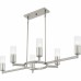 Cruz 6-Light Brushed Nickel Linear Chandelier