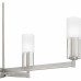Cruz 6-Light Brushed Nickel Linear Chandelier
