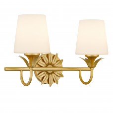 Dorothea 2-Light Gold Leaf Vanity Light