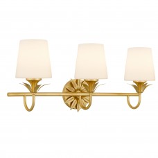 Dorothea 3-Light Gold Leaf Vanity Light