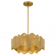 Evander 3-Light Brushed Gold Pendant Light