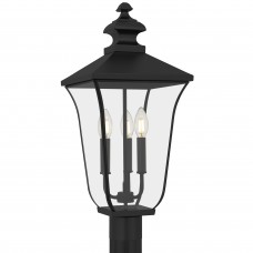 Farley 3-Light Matte Black Outdoor Post Lantern