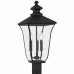 Farley 3-Light Matte Black Outdoor Post Lantern