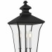 Farley 3-Light Matte Black Outdoor Post Lantern