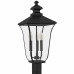 Farley 3-Light Matte Black Outdoor Post Lantern